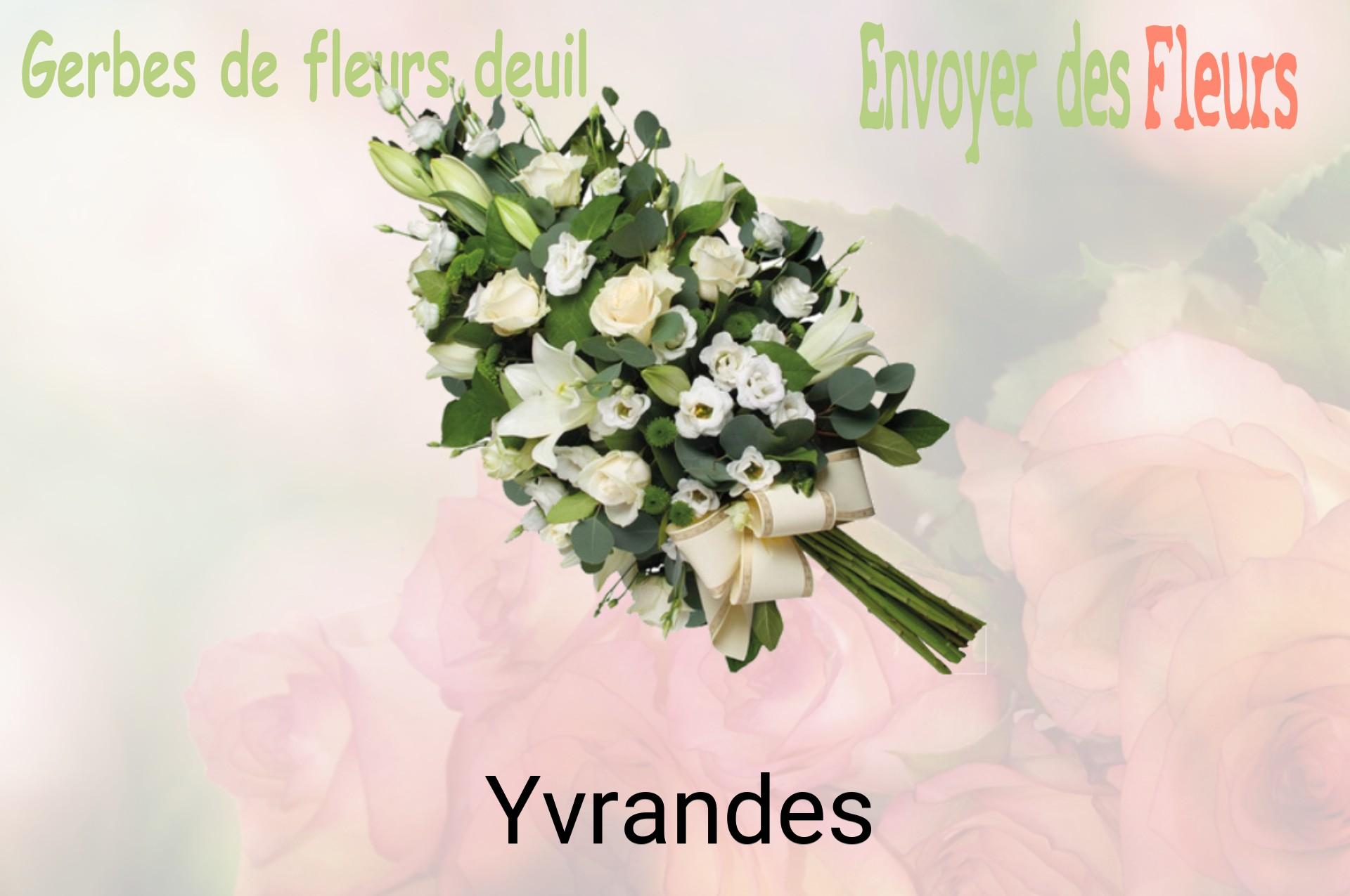 Gerbe de fleurs de deuil livrée à Yvrandes